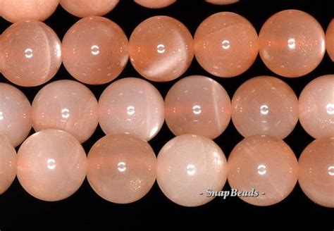 Adularescence Milky Orange Moonstone Gemstones Grade AA Round 10MM Loose Beads 16 inch Full ...