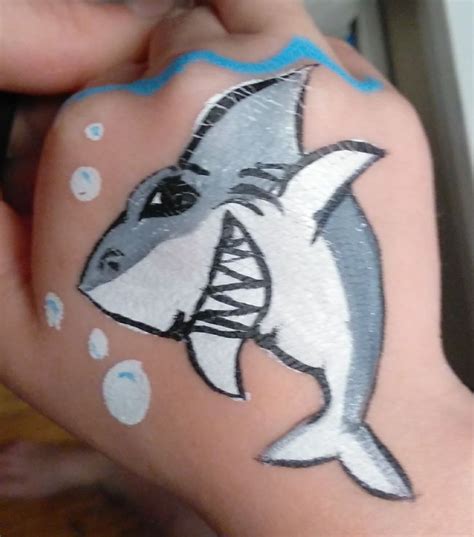 hand shark painting shark painting face painting designs paint designs