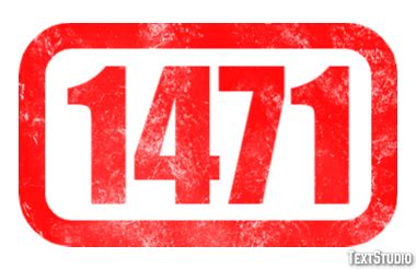 1471 Text Effect and Logo Design Number