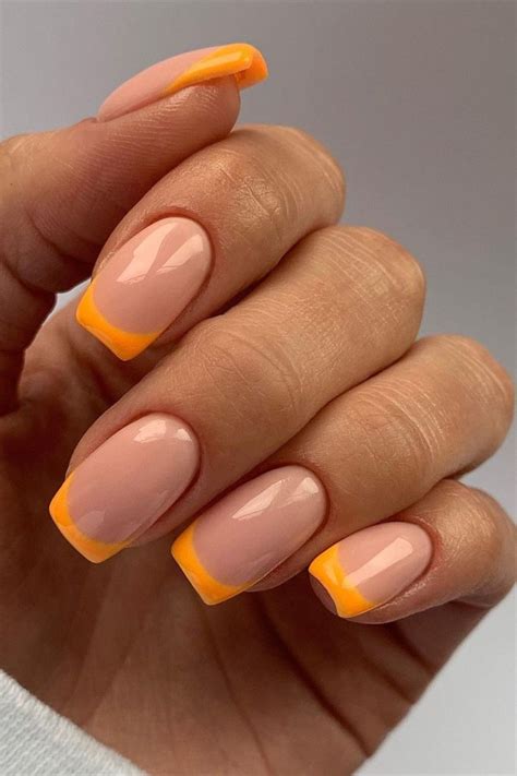 lookfantastic International | Orange acrylic nails, French tip acrylic ...