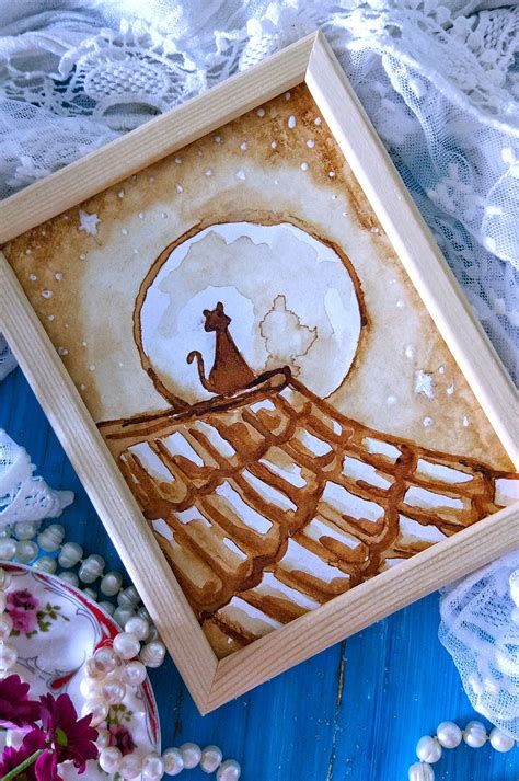 Pin by Sareth Saray on coffee art painting in 2024 | Coffee art drawing ...