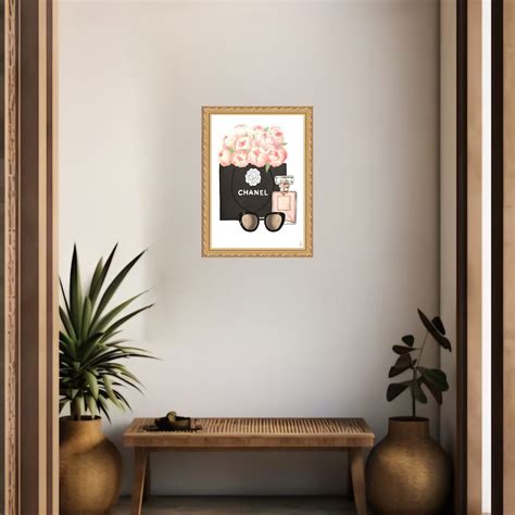 Quadro Decorativo Chanel Flores - Quadros Online