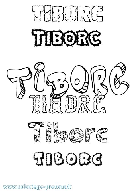Coloriage du prénom Tiborc : à Imprimer ou Télécharger facilement