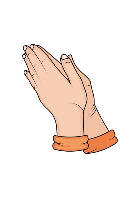 how to draw praying hands step by step