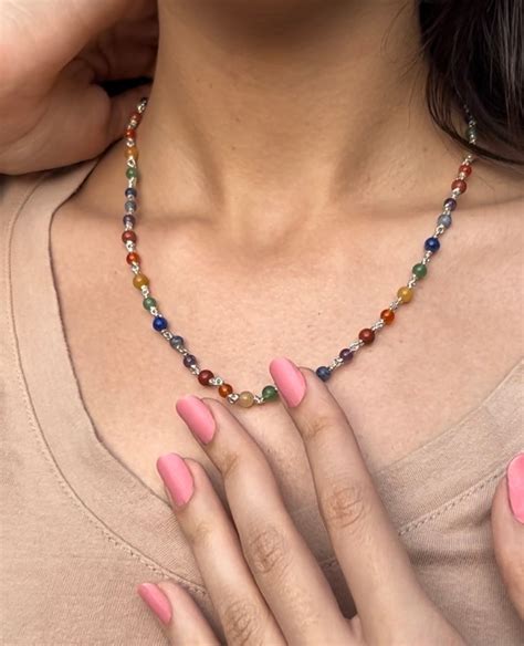 chakra adjustable chain crystal  gaia