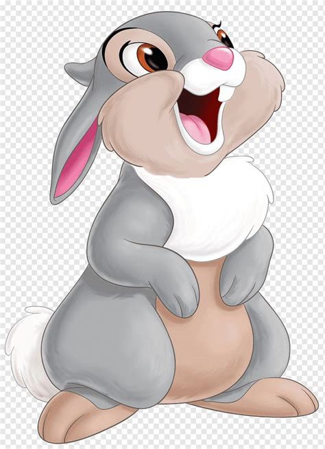 Bambi Thumper Faline, Thumper Bambi, rabbit illustration, mammal, dog ...
