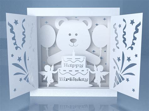 Happy birthday card Pop Up Card Template 3d Birthday card | Etsy
