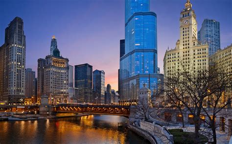 Chicago illinois night wallpaper | 2560x1600 | #21220