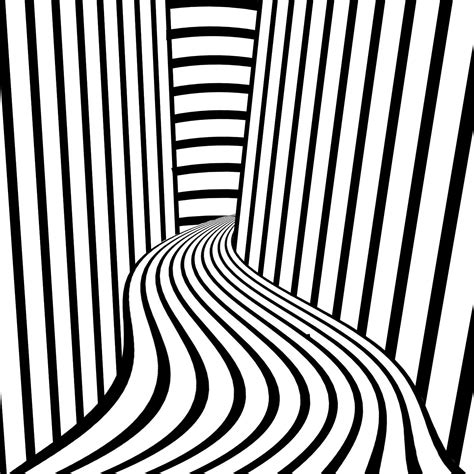 Hall Of Lines in 2020 | Optical illusions art, Op art projects