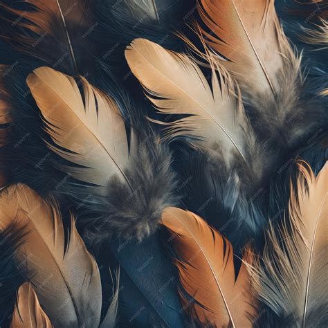 Premium AI Image | Soft feather closeup texture flat lay background