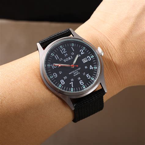 SOKI Watches Luminous Hands Clock Luxury Sports Quartz Wristwatch For ...