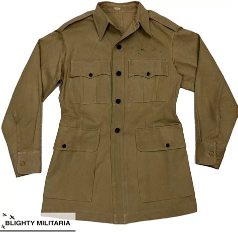 original  british army officers khaki drill bush jacket ralli