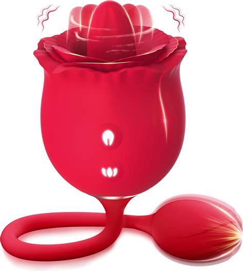 Amazon.com: Vibrador de juguete de rosas para mujer, vibrador de lamer