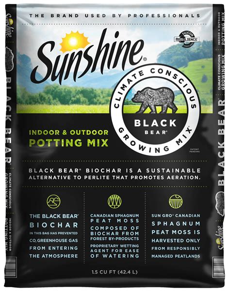 Sunshine® Black Bear® Indoor & Outdoor Potting Mix – Sun Gro