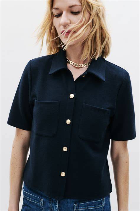 T-shirt Tobias bleu marine femme
