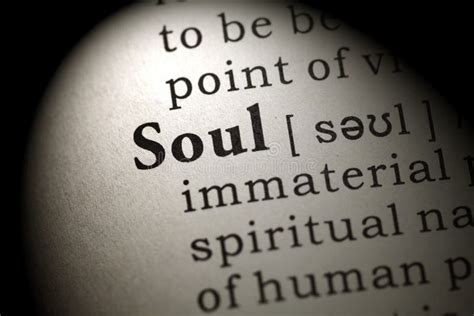 Definition of the Word Soul Stock Photo - Image of word, dark: 169619144