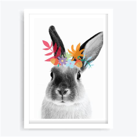 Woodsy Rabbit Art Print - Design Mondo