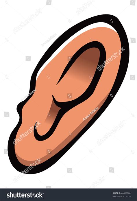 cartoon vector illustration human ear stock vector royalty