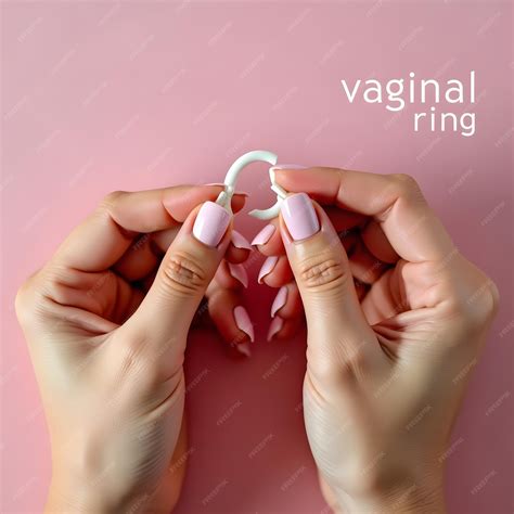 Vaginal Ring Birth Control Device with Pink Background | Premium AI