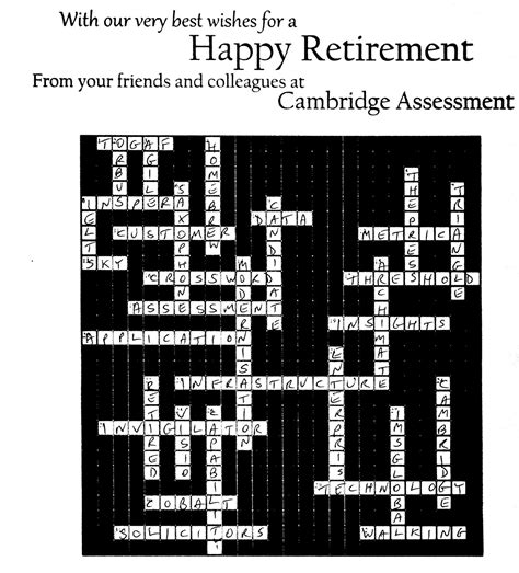 Reinterred: Retirement Crossword