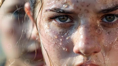 The drops of sweat ran down their a result of their intense competition