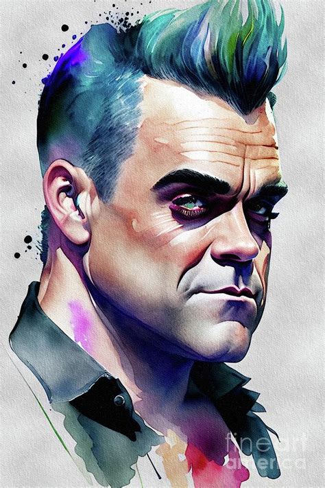 Robbie Williams, Music Star Painting by John Springfield - Fine Art America