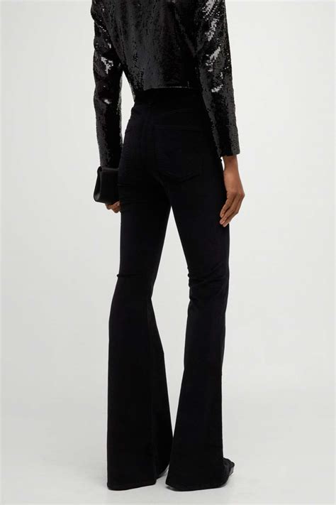 Veronica Beard Sheridan Velvet Bell Bottom Pants - Black | Garmentory