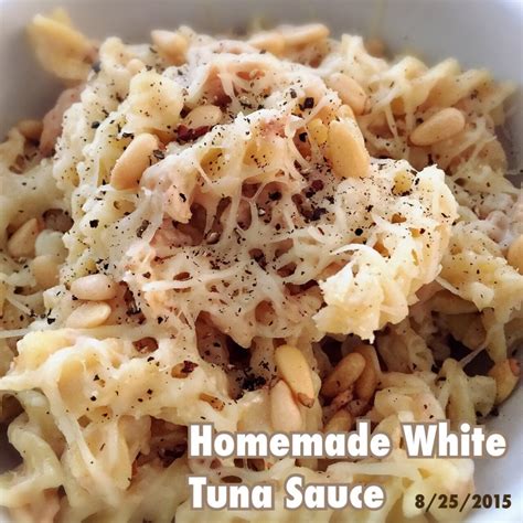 easy  added cream white tuna pasta sauce porky bun creations