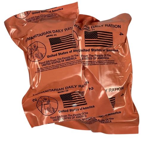 Individual MRE Meal, Humanitarian HDR Emergency Food - ArmyNavyOutdoors.com