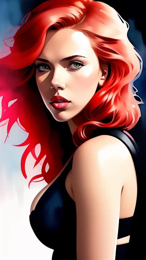 Busty sexy Scarlett Johansson profile po... / Gallery / CanvAI