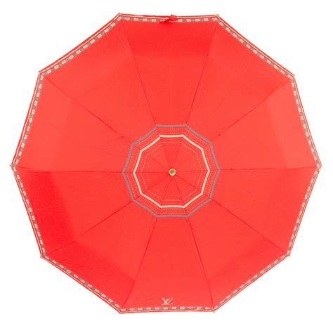 Женский зонт красного цвета полный автомат-LV | 4rain