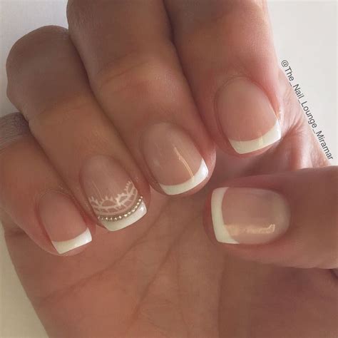 cute white french tip nail designs  lula atchley blog