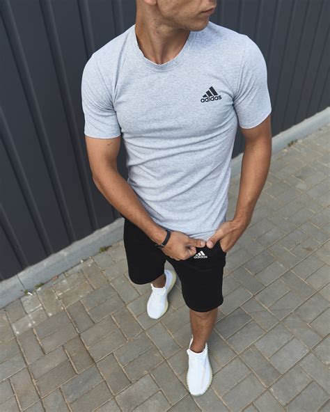 Летний спортивный костюм Adidas серый мужской 3в1 ,Комплект летний ...