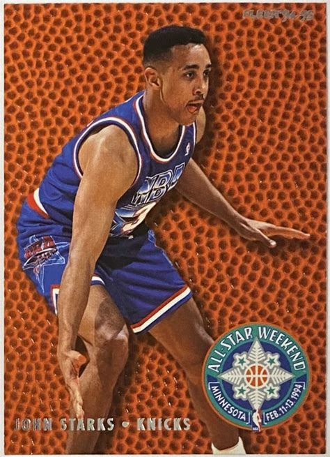 John Starks 1994-95 Fleer New York Knicks Basketball All Star Weekend ...