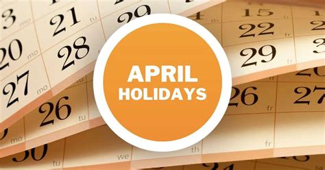 April Holidays And Observances In 2025 [Calendar]