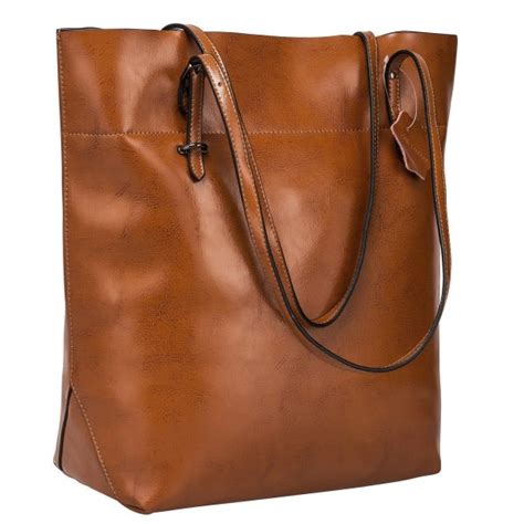 Extra Large Leather Tote Bag Designer Shoulder Handbag Buckle Details ...