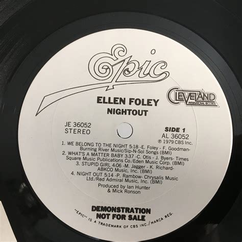 Ellen Foley — Nightout – Vinyl Distractions