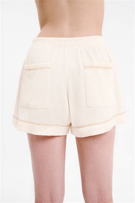 Shop Orion Waffle Short in Cloud | Nude Lucy