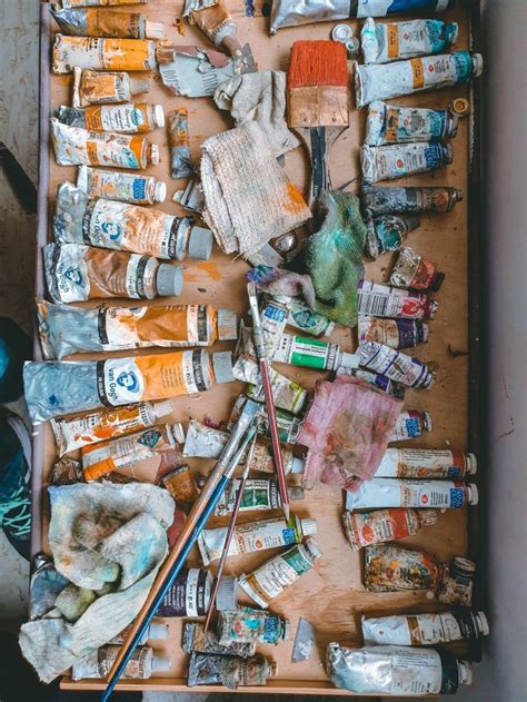 Мастерская художника. Краски | Art painting tools, Artist aesthetic ...