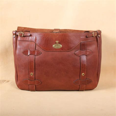 Leather Messenger Book Bag for Laptop & iPad, USA Made | Col. Littleton