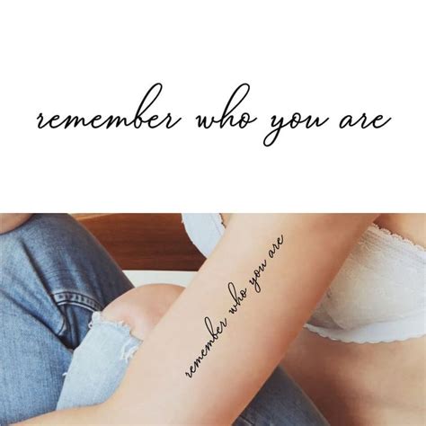 Remember Who You Are set of 2 Remember Who You Are Temporary Tattoo ...