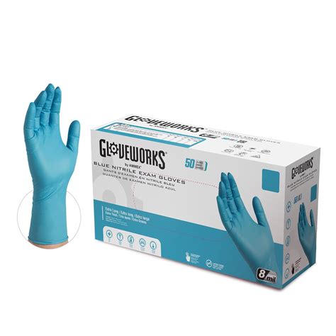 Amazon.com: GLOVEPLUS HD Medical Blue NitrileGloves - 8 mil, 12 inches