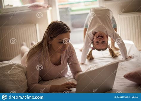 Mom, Look at Me, See What I Can Stock Photo - Image of caucasian, adult ...