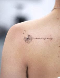 delicate dandelion tattoos  meaning  mindful life