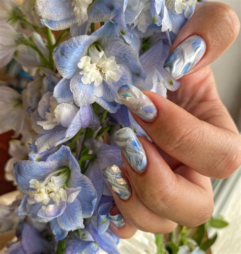 Nails White Blue at Judy Acosta blog