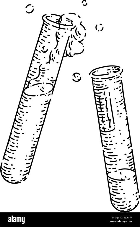 test tube sketch hand drawn vector stock vector image art alamy