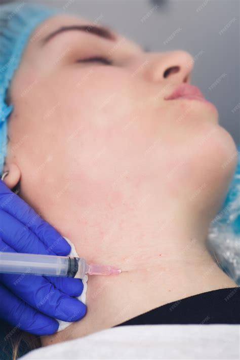 Premium Photo | Rejuvenation of female neck skin with mesotherapy
