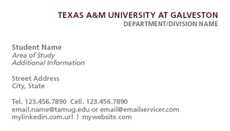 Stationery - Texas A&M Galveston, TX