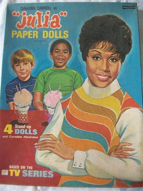 Vintage Saalfield Diahann Carroll as "JULIA" Paper Dolls in original