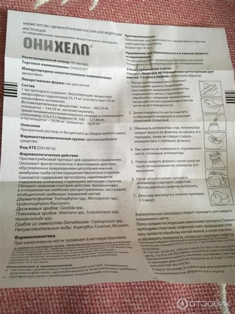 Отзыв о Противогрибковый лак для ногтей Belupo "Онихелп" | Для ...